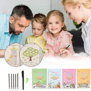 Magic Practice Copybook (10 Refill, 4 Book, 1 Pen, 1 Grip)
