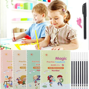Magic Practice Copybook (10 Refill, 4 Book, 1 Pen, 1 Grip)